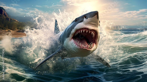 shark in the sea desktop wallpaper © Volodymyr