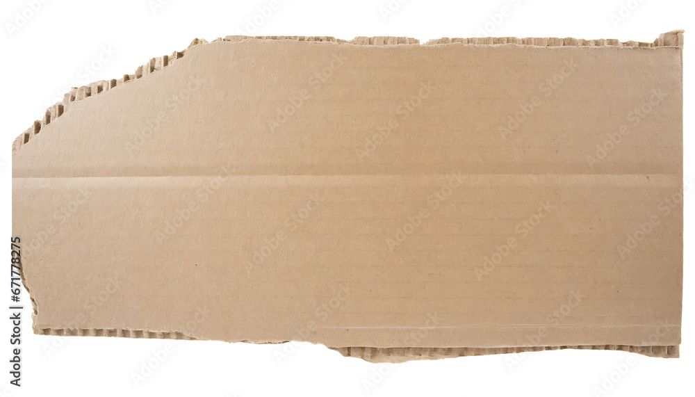 ripped cardboard piece paper note  Isolated on a transparent background. PNG cutout or clipping path.	
 - obrazy, fototapety, plakaty 