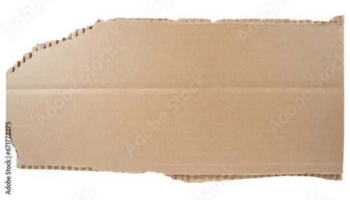 ripped cardboard piece paper note  Isolated on a transparent background. PNG cutout or clipping path.	
 photo