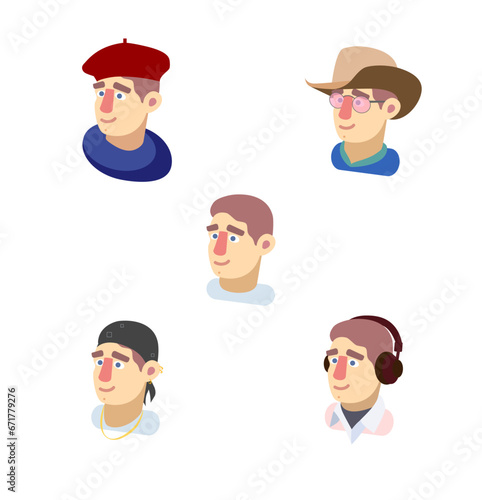 Accessories design for flat man, avatar