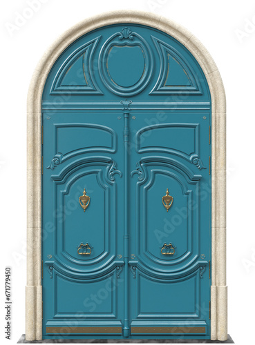 Entrance classic doors for the house