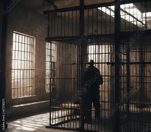 Prisoner in Confinement: Life Behind Bars. generative AI