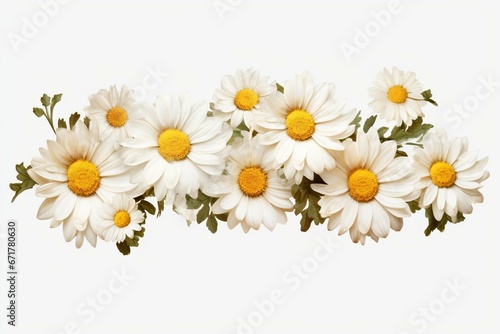 A daisy chain on a transparent background. Generative AI