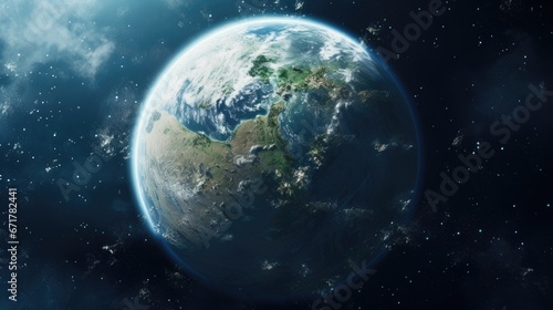 Planet Earth, a satellite view of the planet provided by NASA or other space agencies to clearly and accurately capture the planet's features. © Светлана Канунникова