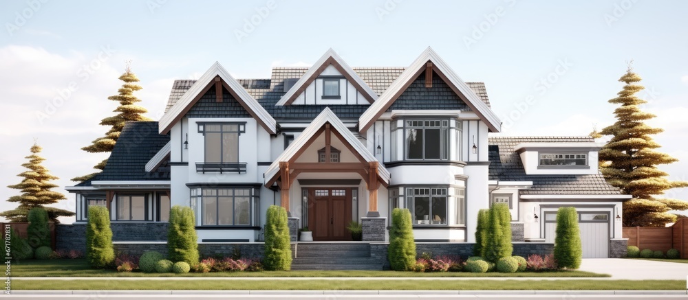Large suburban homes outside appearance