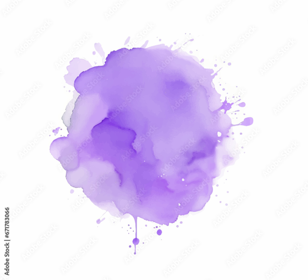 Abstract purple watercolor background. Watercolor splash