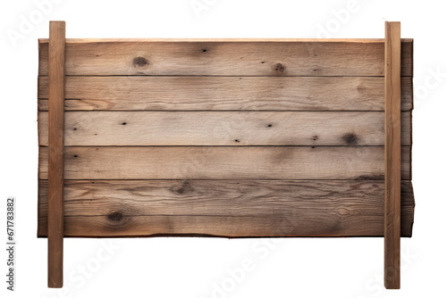 blank, empty wooden rustic signage sign boards, signposts, posts, and wood on a transparent background cutout, PNG file. Mockup template for artwork design. 