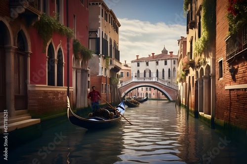 A timeless Venice canal scene, a journey through history and romance. © Tachfine Art