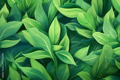 Illustration showcasing the vitality and ecological significance of abstract green leaves. Generative AI