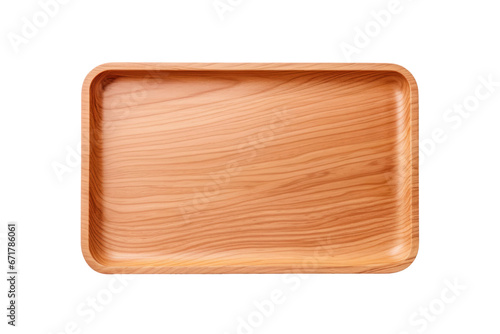 wooden presentation plate isolated