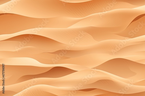 Désert abstrait simpliste, dune, fond de sable sans couture pour enfants. Idéal pour le papier peint des chambres d'enfants. IA générative, IA © Merilno