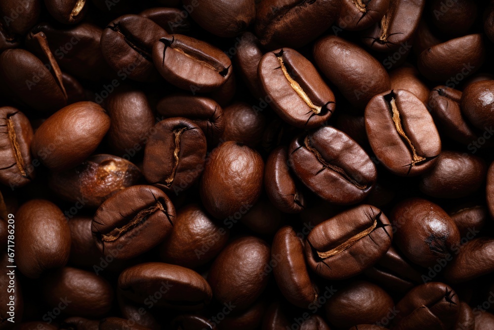 Obraz premium coffee beans close up background