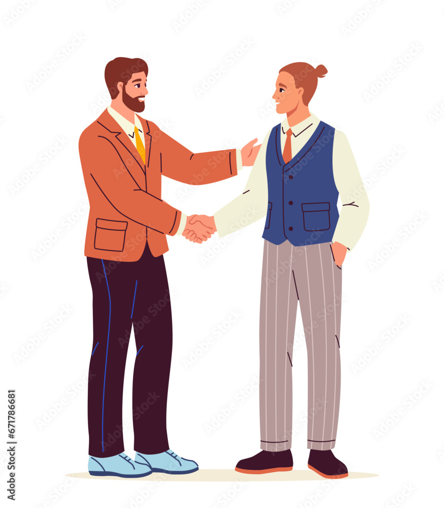 People handshake vector concept People handshake vector concept