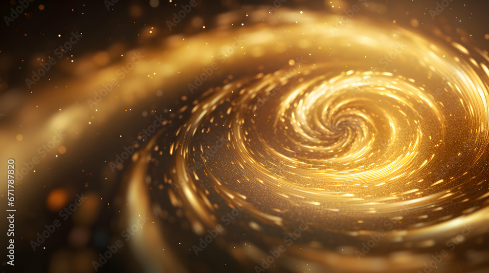 Gold glitter shiny swirl background, backdrop template, generative ai Gold glitter shiny swirl background, backdrop template, generative ai