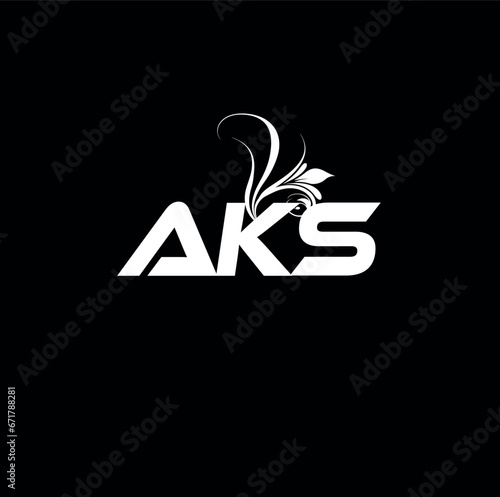 AKS creative letter logo design.