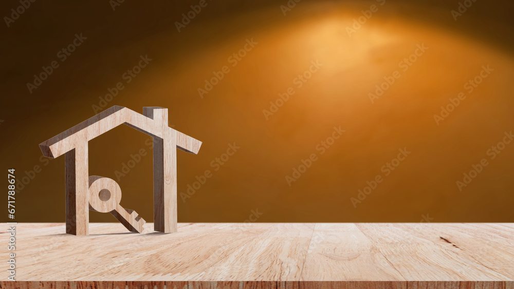 Mockup wooden house and key on wooden table, concept of real estate investment. Planning savings money of coins buy home concept for property, mortgage and real estate investment. Mockup wooden house and key on wooden table, concept of real estate investment. Planning savings money of coins buy home concept for property, mortgage and real estate investment.