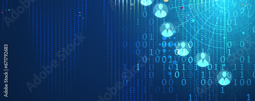 Quantum processing. Deep learning artificial intelligence.