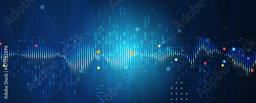 Quantum processing. Deep learning artificial intelligence.
