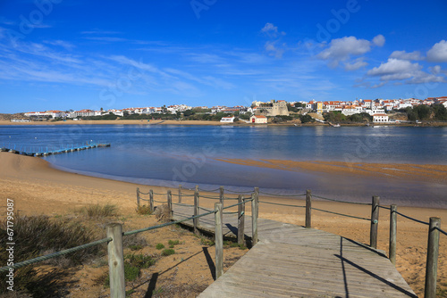 Panoramic view of Vilanova de Milfontes in Portugal