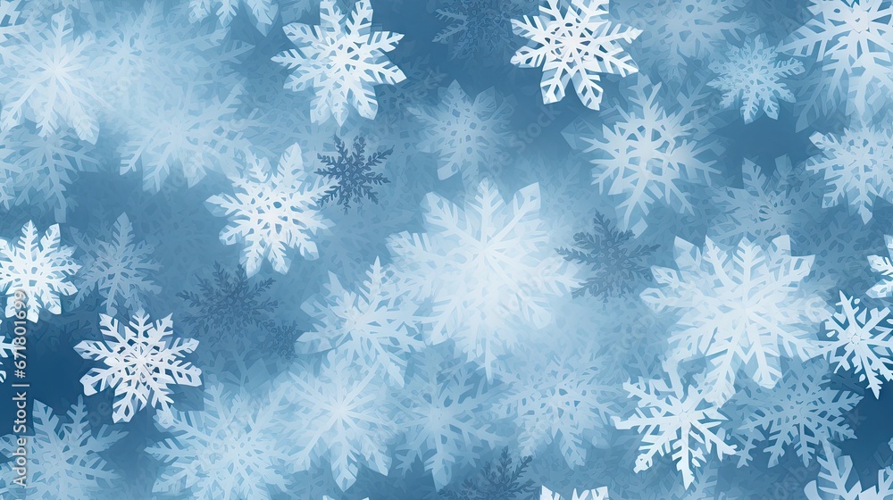 a lot of snowflakes that are on a blue and white background with white snow flakes on it. generative ai a lot of snowflakes that are on a blue and white background with white snow flakes on it. generative ai