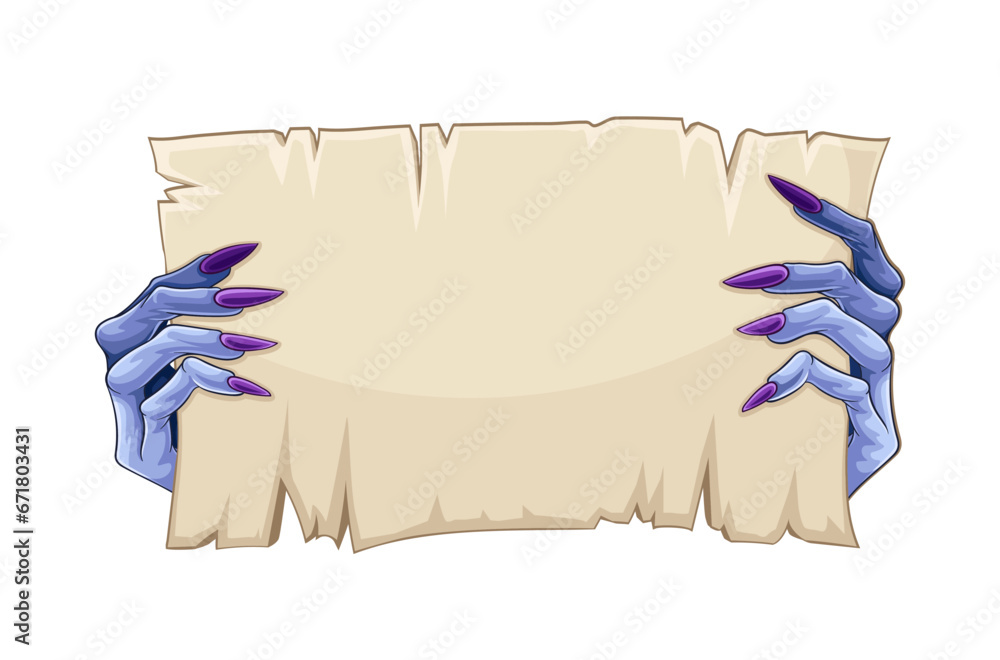 Zombie hands with plank vector