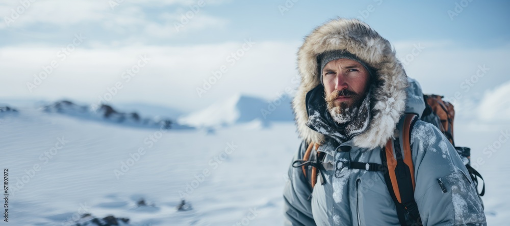 Arctic Odyssey: A Man Working as a Polar Explorer, Embracing Extreme Cold, Courage, and Perilous Adventure in the Melting Arctic of the Northern Hemisphere