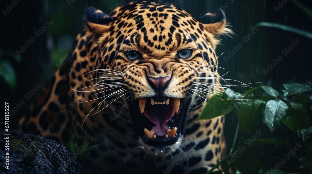 Obraz premium Close-up portrait of leopard