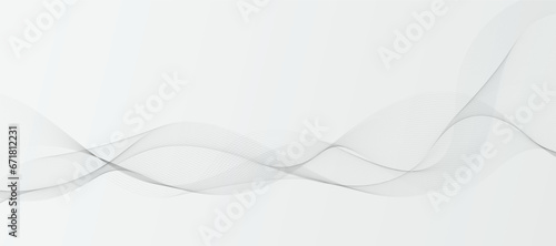 Modern vector background with black wavy lines. 