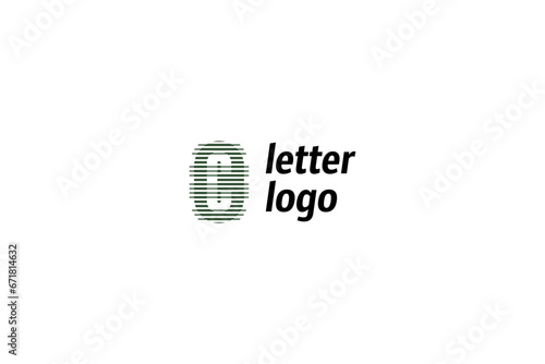 C letter template logo design solution with fade static effect