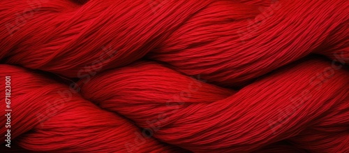 The red yarn has a stunning texture photo