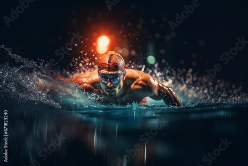 professional man swimming in the pool © Jorge Ferreiro