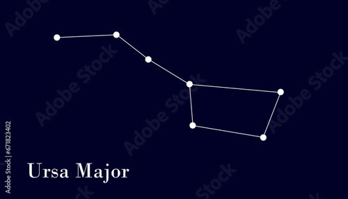 constellation Ursa Major, vector