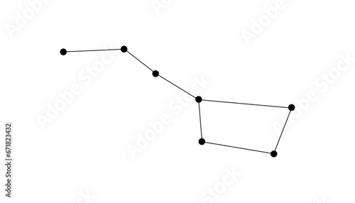 constellation Ursa Major icon, vector