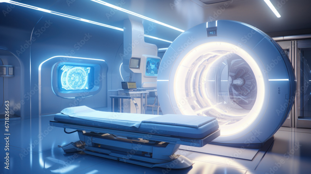 Futuristic computer aided tomography room Futuristic computer aided tomography room