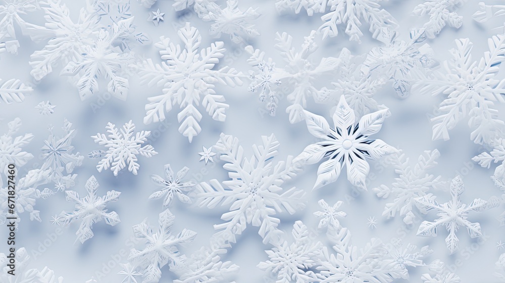 A delicately embossed snowflake pattern graces the surface of white paper, adding an exquisite touch to its texture and structure. SEAMLESS PATTERN. SEAMLESS WALLPAPER. A delicately embossed snowflake pattern graces the surface of white paper, adding an exquisite touch to its texture and structure. SEAMLESS PATTERN. SEAMLESS WALLPAPER.