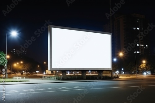 blank digital billboard in the city