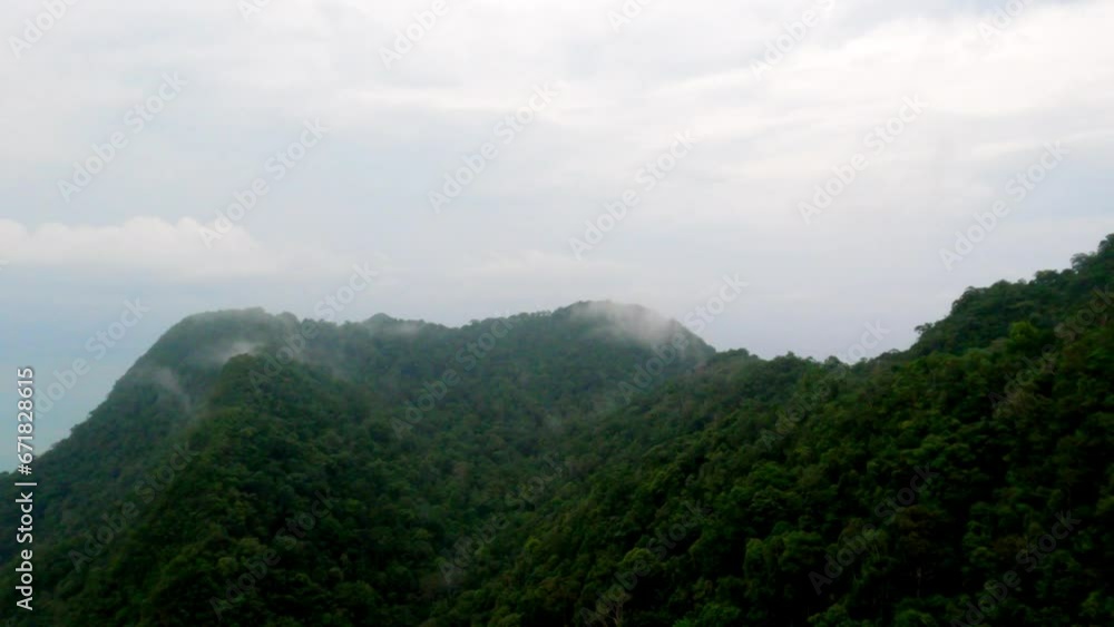 Tropical mountain top view or drone view Tropical mountain top view or drone view
