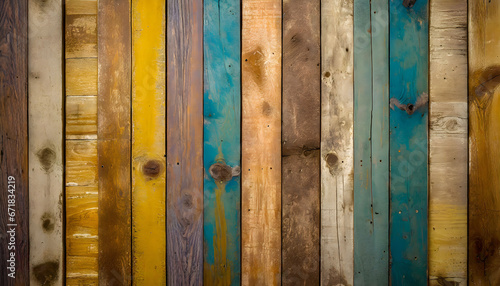 coloured wood planks wallpaper