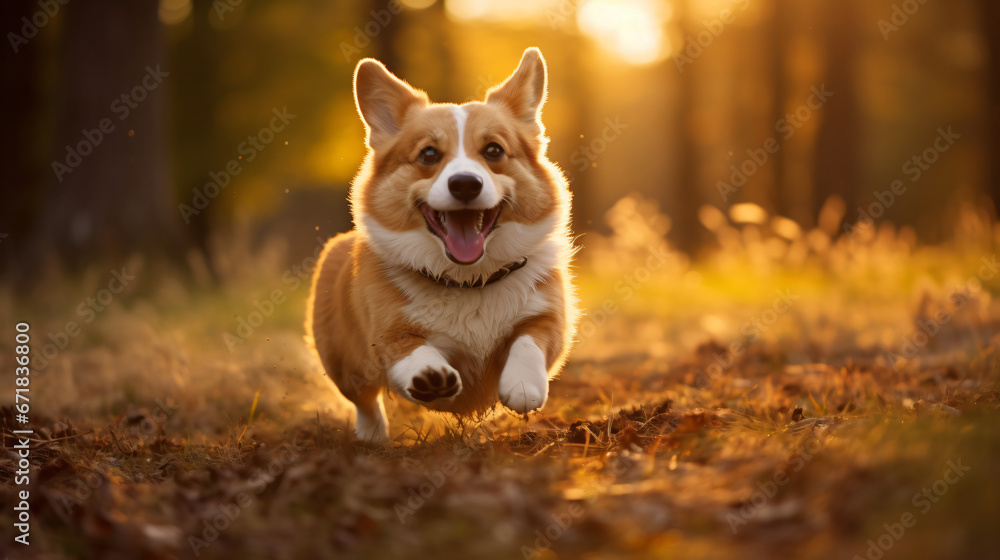 Uroczy pies corgi
