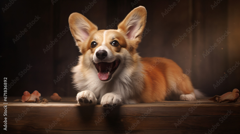 Uroczy pies corgi