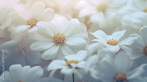 Background of beautiful white flowers.