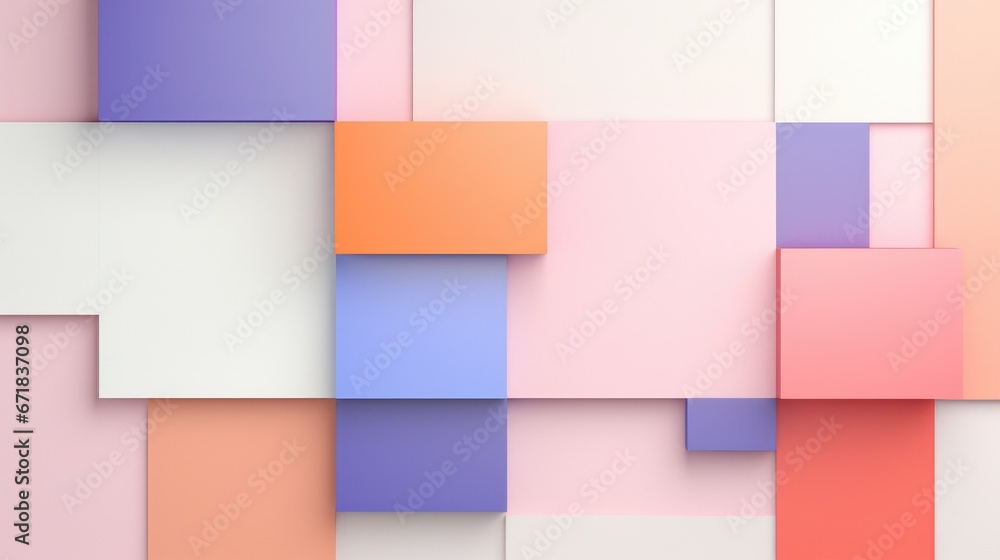 Abstract pastel shapes in sharp focus create a hyper-realistic image on a clean white background Abstract pastel shapes in sharp focus create a hyper-realistic image on a clean white background