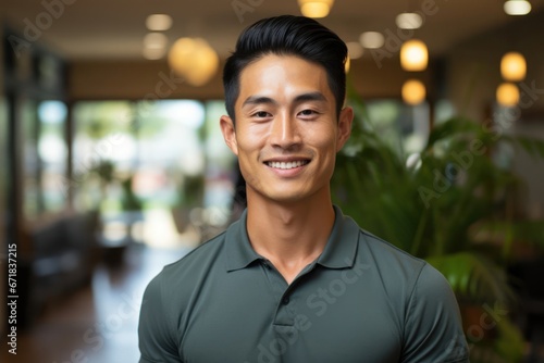 Asian Male Physical Therapist Employee Professional Concept Generative AI