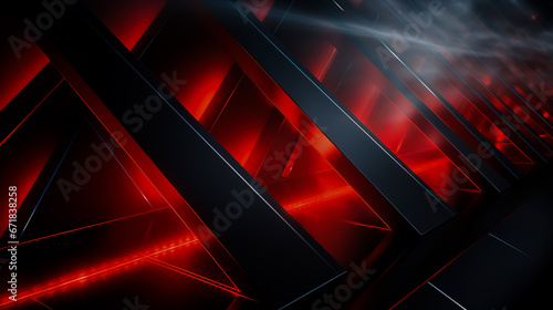 Red and black geometric triangle abstract background illustration. modern technology innovation concept background.