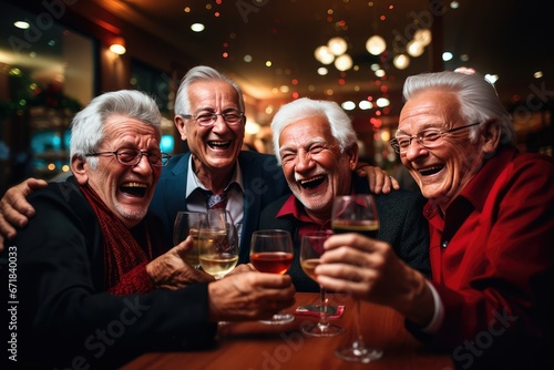A group of joyful seniors enjoying companionship