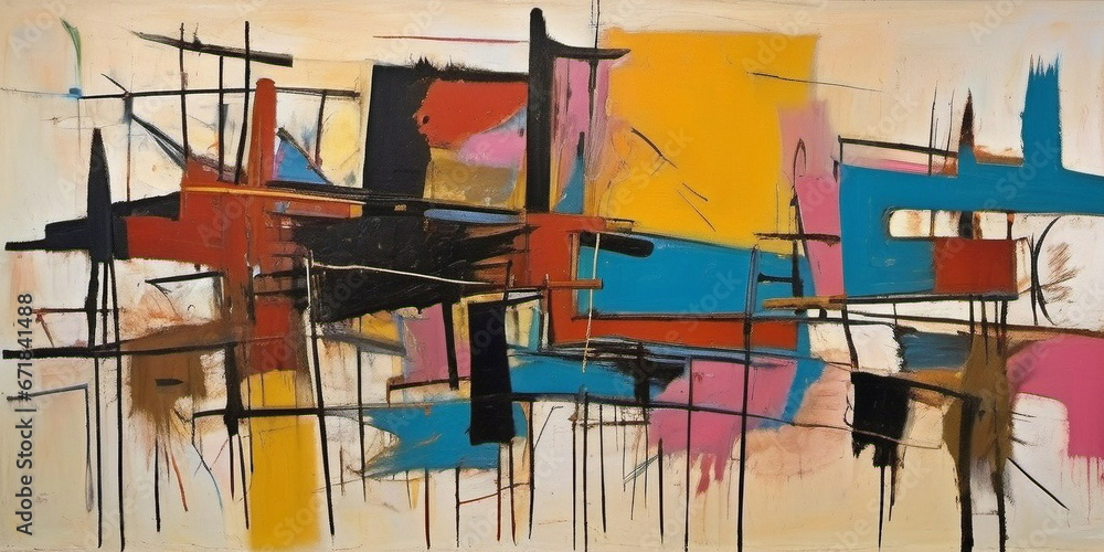 Abstract Pastel Graffiti Art Black Lines Shapes Colorful Blue Orange Brown Tan Pink Background Wallpaper Abstract Pastel Graffiti Art Black Lines Shapes Colorful Blue Orange Brown Tan Pink Background Wallpaper