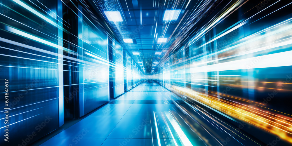 Data transferring at high speed with motion blur effect. Data transferring at high speed with motion blur effect.
