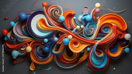 3D abstract art background wallpaper