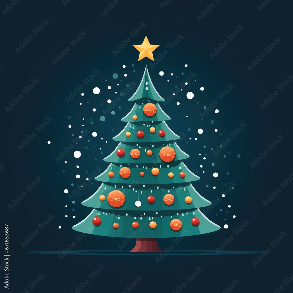 Christmas tree decorated. Christmas tree Christmas tree decorated. Christmas tree