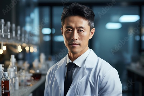 Asian Man Research Scientist Occupation Attractive Environment Generative AI